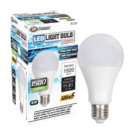 $LED  LIGHT BULB 1500 LM 120V